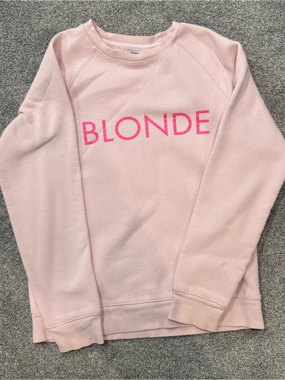Brunette The Label Pink 'BLONDE' Logo Sweatshirt